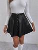 2026 Women's Solid Corduroy Half Skirt - Sweet, Fashionable, Single-Breasted Casual Wear for All Seasons