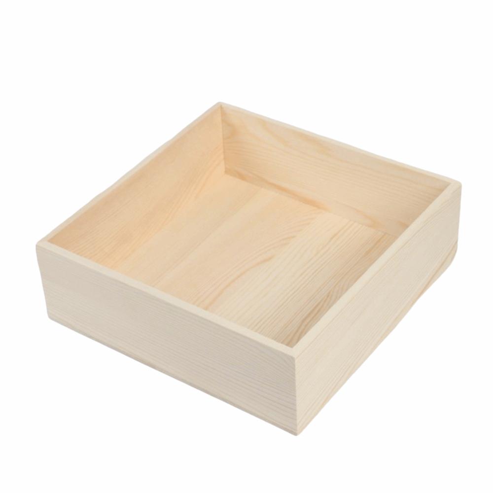 Portable Square Wooden Box Decorative DIY Wooden Storage Container Paintable Small Mini Sundries Jewelry Boxes Gifts
