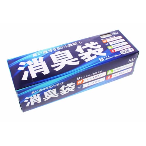 Household Japan Trash Bags, Trash Can Accessory AS05, Gray, Semi-Transparent, 100 Bags, 23 x 38cm