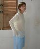 Wioi Boat Neck Sheer Top_Ivory