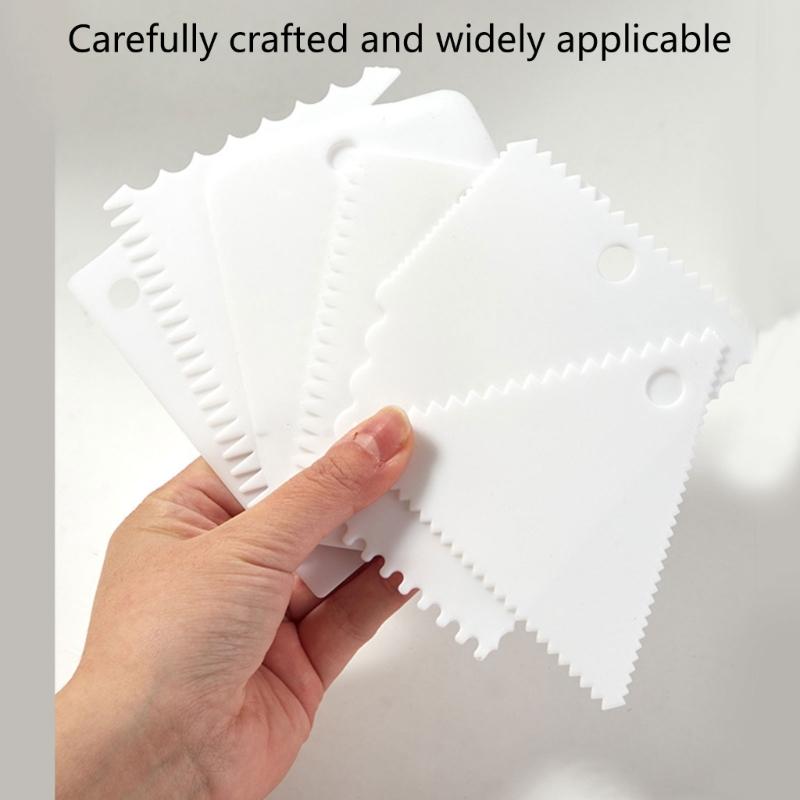 6PCS Plastic Scraper Set Glues Spreader For Smooth Application Of Clay Plaster Adhesive And Craft Materials