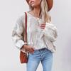 Women S Loose Fit Long Sleeve Knit Sweater Crew Neck Casual Pullover