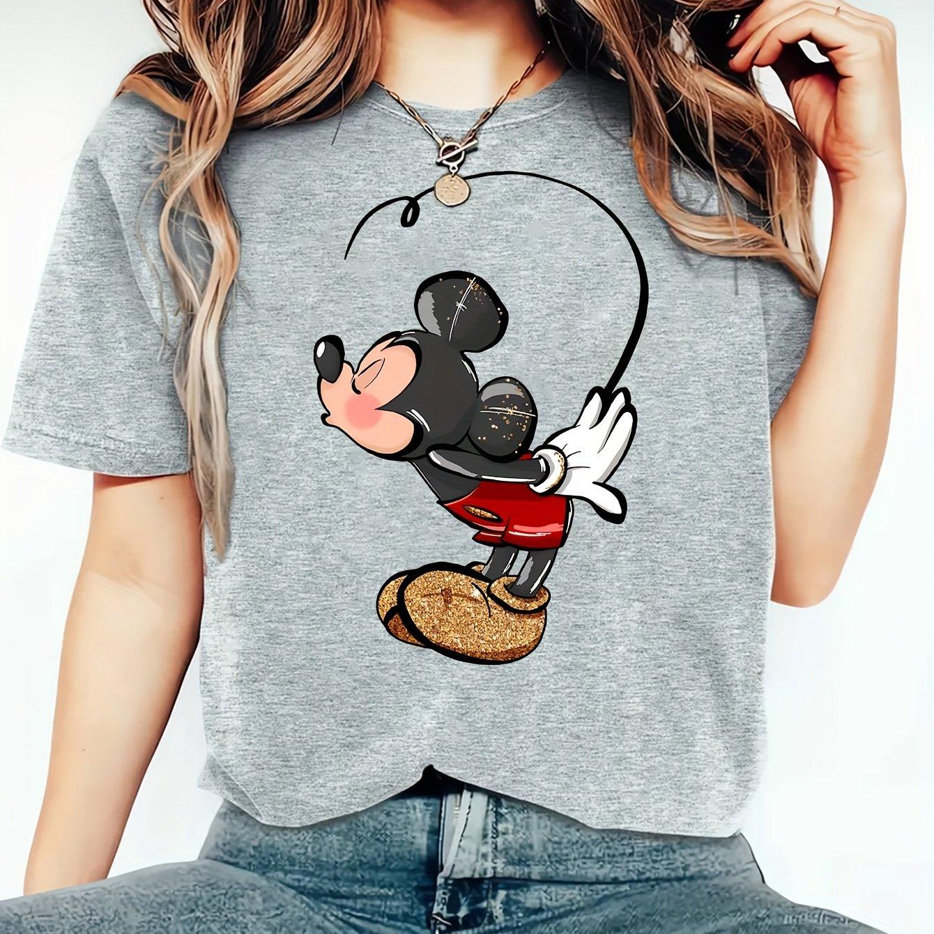 

Дисней Микки Маус и Дональд Дак Футболка Винтажная Женская Мужская Хлопковая Футболка С Коротким Рукавом Оверсайз 100% Чистый Хлопок Печатная Футболка XL