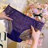 Mid-Waist Sexy Breathable Lace Bow Triangle Panties