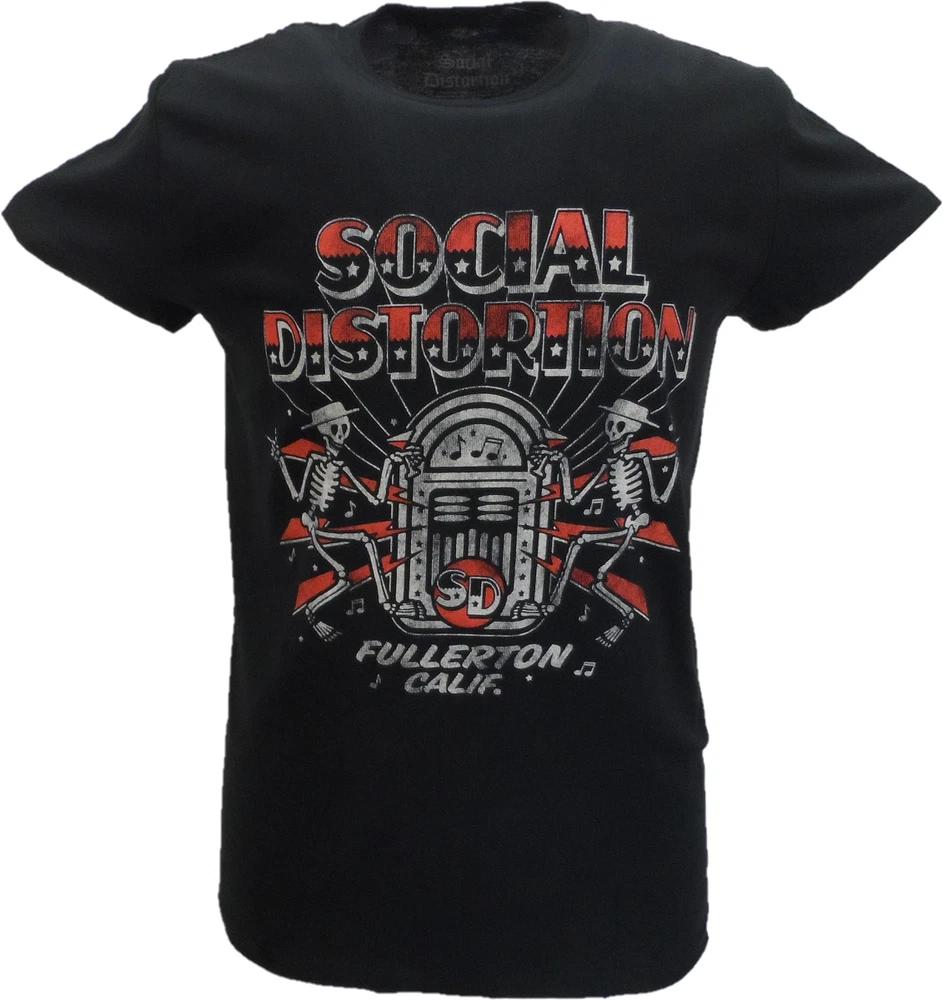 Unisexs Black Official Social Distortion Jukebox Skelly T Shirt S