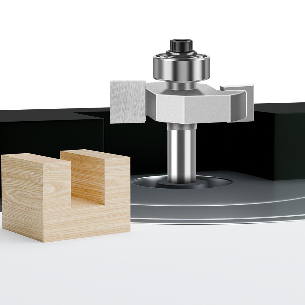 6 Handle 12 Handle Ball T-Knife Woodworking Milling Cutter Slotting Cutter Notch Cutter Begonia Angle Alloy Cutter Head Trimming Machine Tool Head