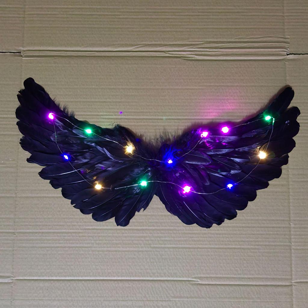 Children's Glowing Angel Feather Wings Costume Prop for Girls & Adults - Fairy, Elf, Cosplay & Photoshoots