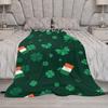 St. Patrick's Day Series digital-printed polyester Bedroom velvet flannel cover blanket Fleece soft sofa cover blankets for beds