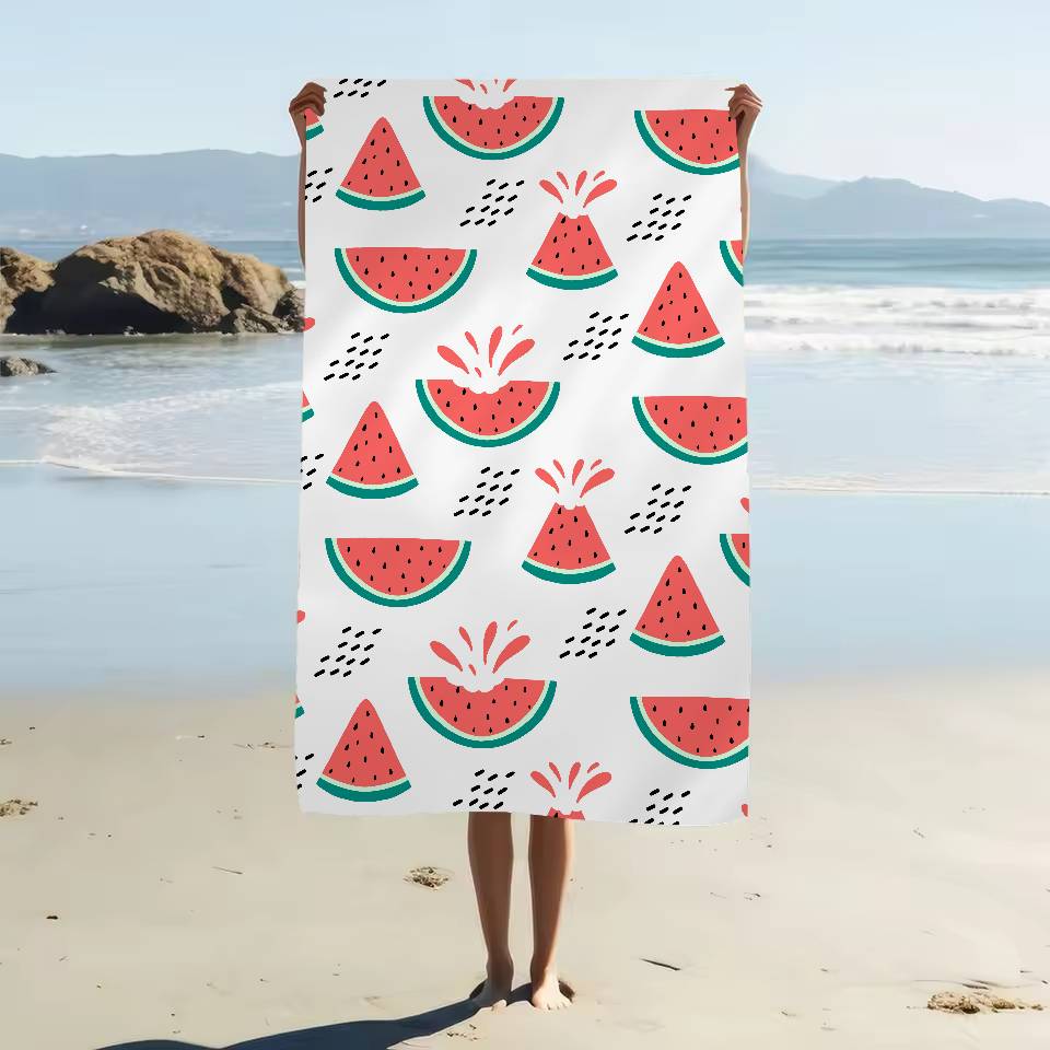 Fruit Watermelon Pattern Print Microfiber Beach Towels Quick Dry Towel Sand Beach Towels Pool Towel For Travel Swim Pool Yoga