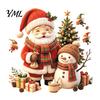 Snowman Elves Toilet Seat Decals Cute Santa Christmas Wall Decals, Removable PVC Stickers with No Residue Seasonal Decor Elf Gift Elements,