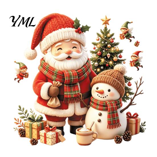 Snowman Elves Toilet Seat Decals Cute Santa Christmas Wall Decals, Removable PVC Stickers with No Residue Seasonal Decor Elf Gift Elements,