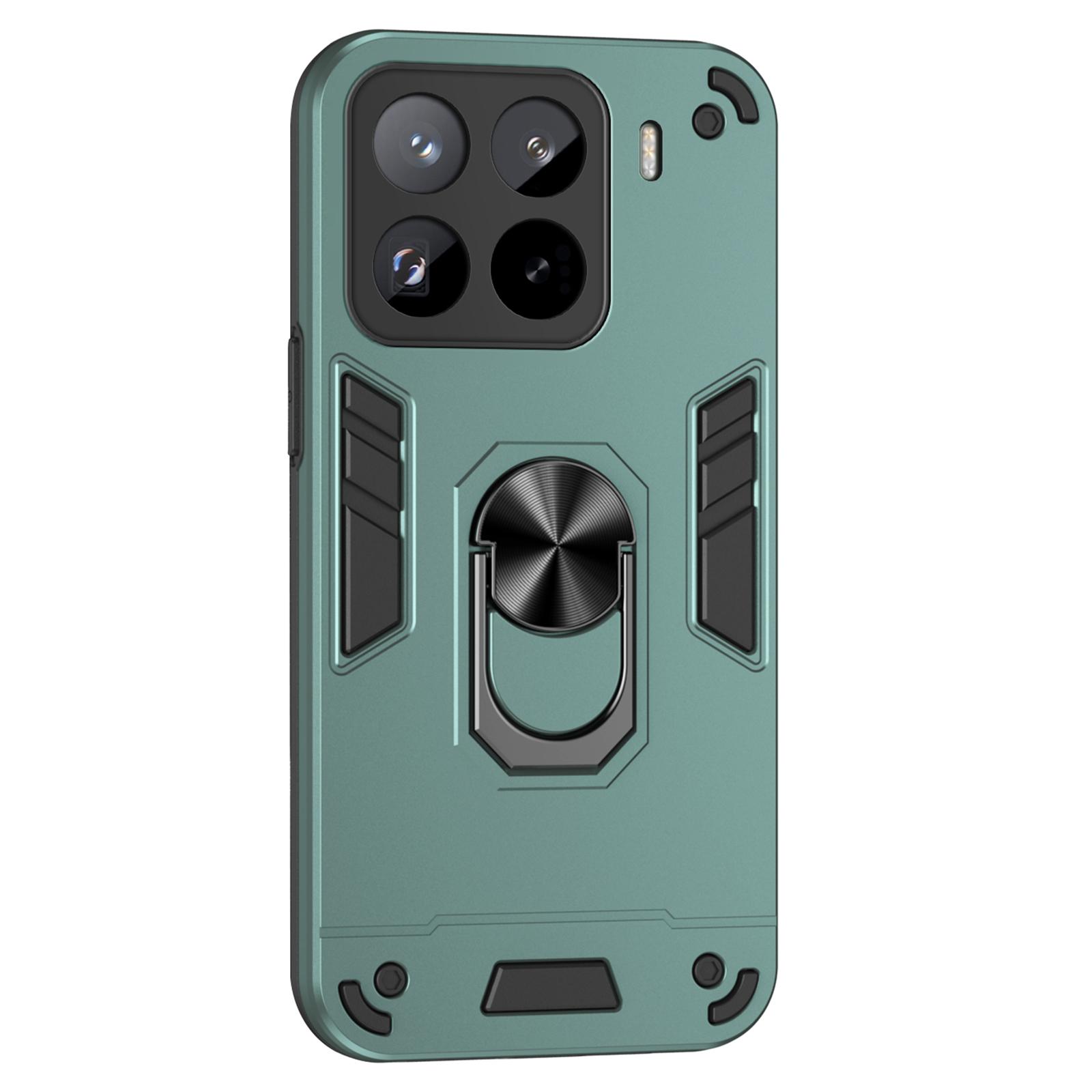 

Чохол для Xiaomi 15 Pro PC+TPU Захист від падінь Чохол для телефону з кільцем-підставкою Green