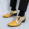 Herren Business Lederschuhe große Größe neue Freizeitschuhe Mode Herren High Heels formelle Lederschuhe Außenhandel spitze Schuhe