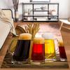 Beer Mugs On Rustic Table with Wheat and Barrel Background1Warm Tones Decor Rug Suitable for Use As an Anti-slip1 For1room and Bedroom Sofas
