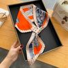Fashion new cross small silk scarf women's headband Korean version spring, autumn and summer professional scarf small scarf square scarf headband