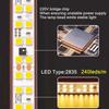 SMD 2835 LED Strip 12MM Width 240LEDs/M AC220V Flexible Cuttable Soft Lamp IP68 Waterproof Warm/Neutral/White Light With EU Plug