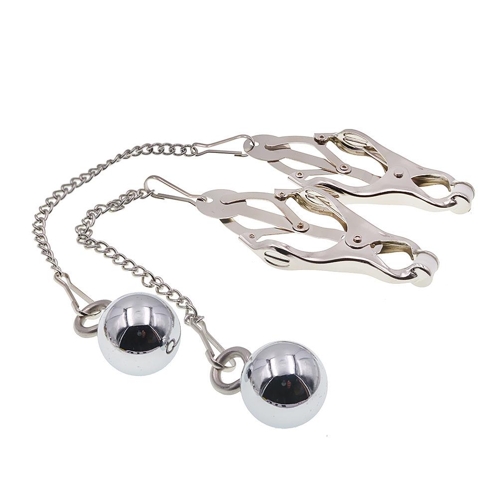 Big Head Nipple Clamp Yin Clip Pendant Butterfly Clip Sex Toys Female Adult Supplies Metal Alternative Sex Tools