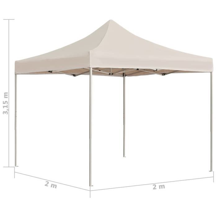 VidaXL Folding Reception Tent Garden Gazebo Patio Gazebo Terrace Pavilion Outdoor Tent Aluminum 2x2 48925