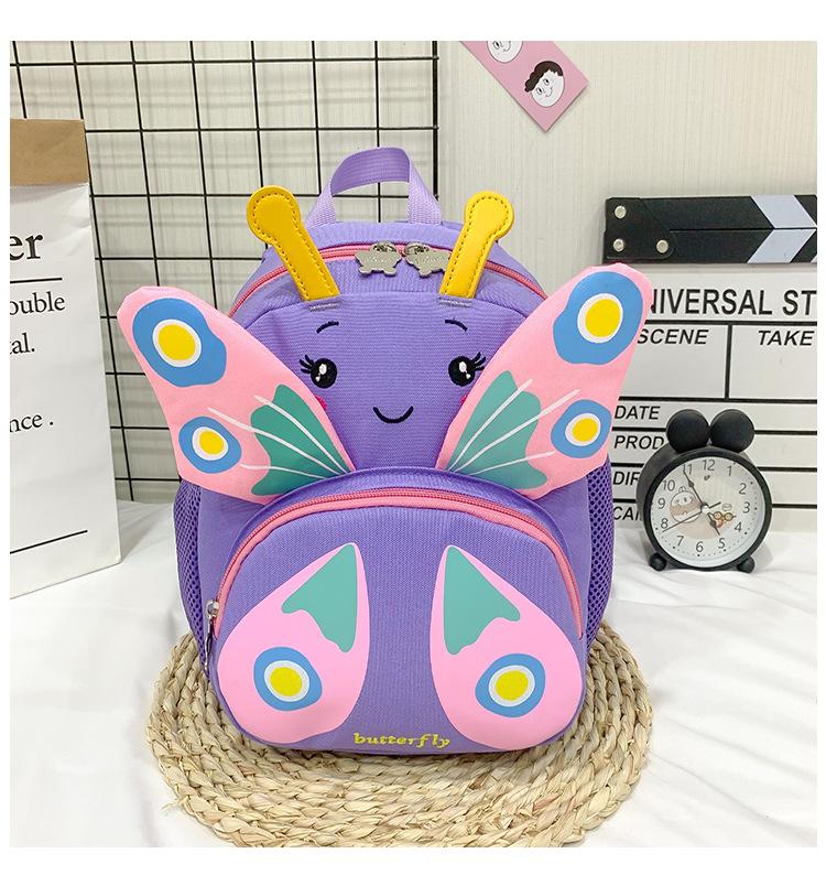 School Bag Children Children Anti-lost Backpack Girl Cute Cartoon Butterfly Preschool Backpack