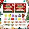 Stress Relieving Squeeze Toys Christmas Squishy Advent Calendar, Soft TPR Anxiety Relief Toys, Sensory for Fidget Set Holiday Party Favors Surprise