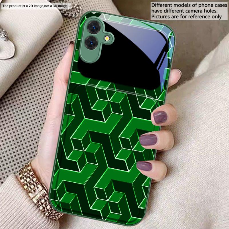 Abstract Geometric Grid For Samsung A01 02 03 Core 04 05 06 10 12 13 14 5G 15 16 M02 12 Note 8 9 10 20 Glass Ultra Phone Case