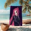 1Pc Purple Hair Rumi Artwork Beach Towel Microfiber Beach Towel Thin Absorbent For Beach Swimming Yoga Bath Sports 0917196