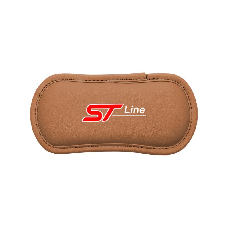 1Pcs Leather Car Pillow Knee Pad Elastic Memory Foam Leg Pad For Ford ST Line Focus Mustang Fiesta Puma Ranger Kuga MK7 MAX F150 BHF9
