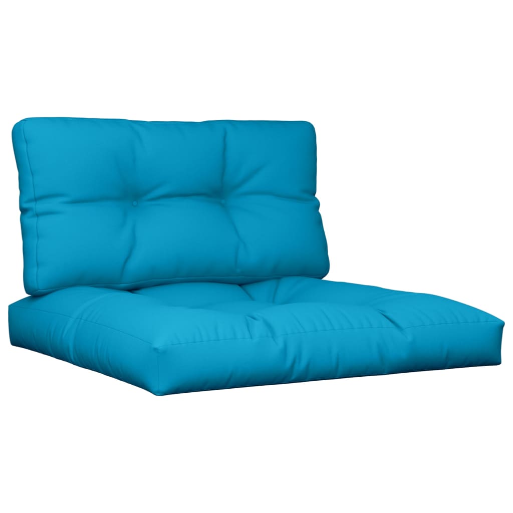 2 Piece Pallet Cushions Light Blue Fabric