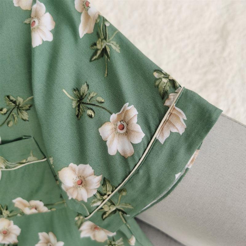New Arrival Cotton Silk Short Sleeve Shorts Elegant Heather Color Series Pajamas Suit Home Wear Women's Outwear