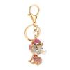 Cute Dog Keychain Bling Handbag Pendant Puppy Car Key Ring Decoration Bag Accessories Pink