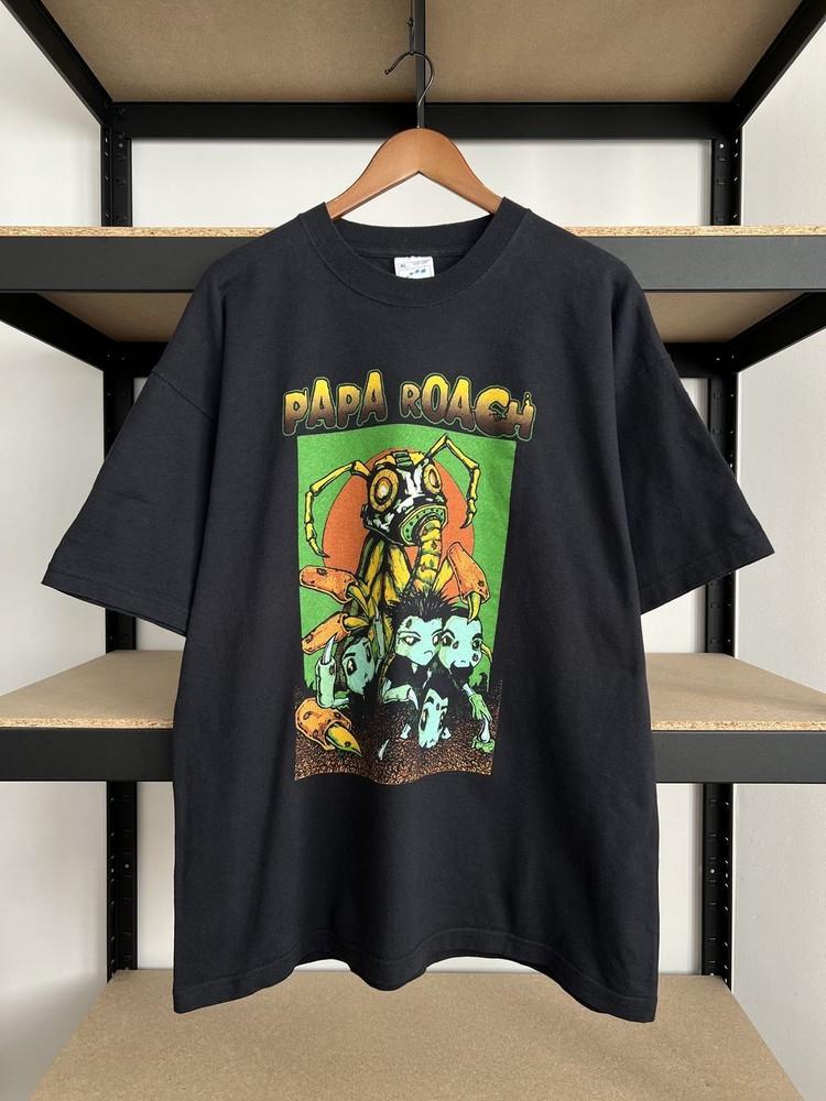 Vintage 2000 Papa Roach Nu Metal Band Black Black Unisex T-shirt WA0383 Unisex T-Shirt XXL