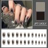 European & American Dark Hot Girl Silver Moon Starry Medium-Length False Ballet Nails