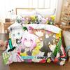 Hololive Nekomata Okayu Bedding Set Single Twin Full Queen King Size Bed Set Adult Kid Bedroom Duvetcover Sets 3D Print Kawaii