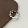 Elegant Adjustable Open Ring with Hand-Hammered Texture and Unique Intertwined Design
