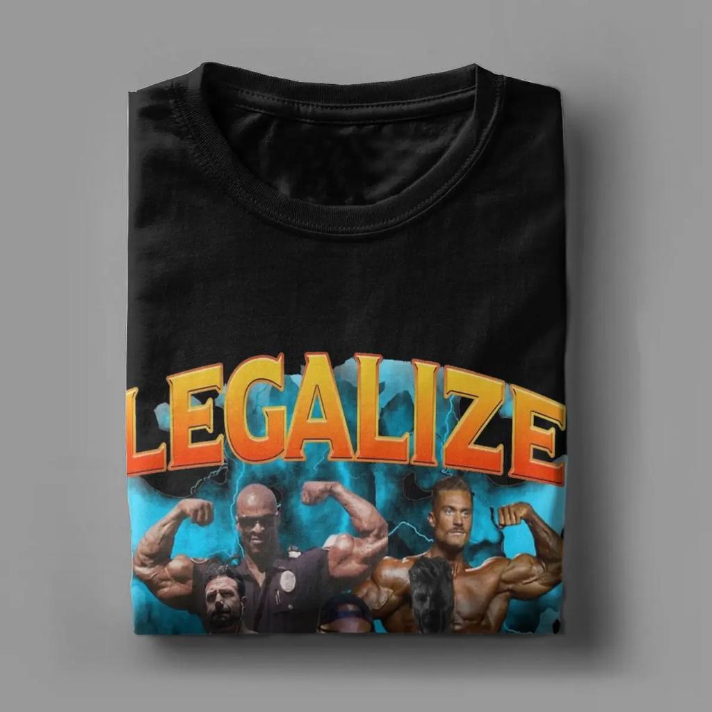 Ronnie Coleman Koszulki Męskie Koszulki Casualowe Krótki Rękaw Okrągły Dekolt T-Shirt 100% Bawełna Odzież Plus Size