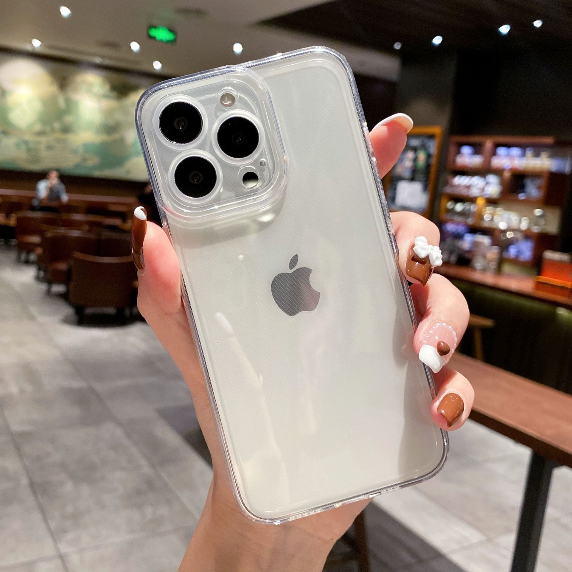 

Transparent Straight Edges Suitable for Apple 15 ProMax Mobile Phone Case TPU Soft IPhone 11 Full Inclusive Simple 16 Protection Case Apple 17PROMAX