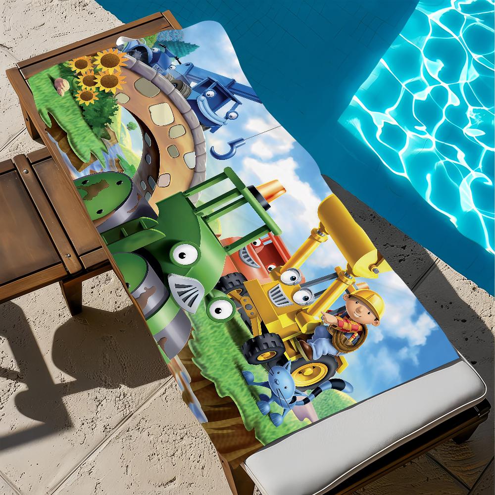 Towel B-BuilderS The Beach Bath Quick-Drying Lightweight Portable B-BobS Sauna Camping Swim Cute Pool Cartoon Travel