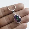 Mystic Topaz Pendant, 925 Sterling Silver Handmade Pendant, Gemstone Pendant, Gift for Sister, Oval Topaz Pendant