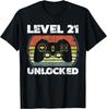 Level 21 Unlocked Funny Video Gamer 21st Birthday T-Shirt