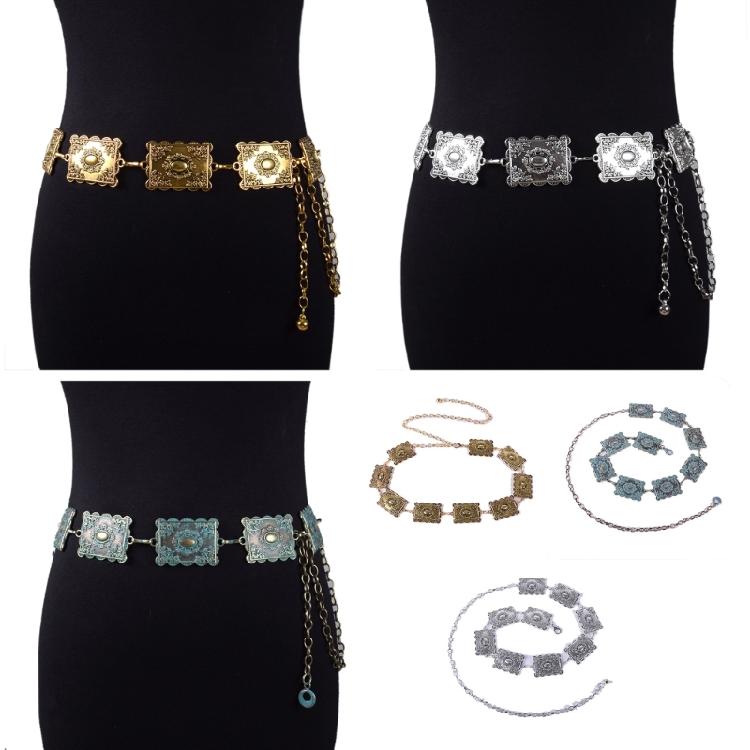 Dress Waist Chain Metallic Ethnic Chain Belt Body Chain Waist Jewellery Party Accessories Carved Waist Belt Body Jewelry