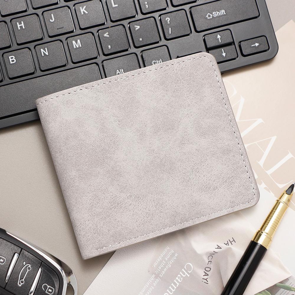 

Ultra-Thin Men s Vertical PU Leather Card Holder Wallet сірий колір