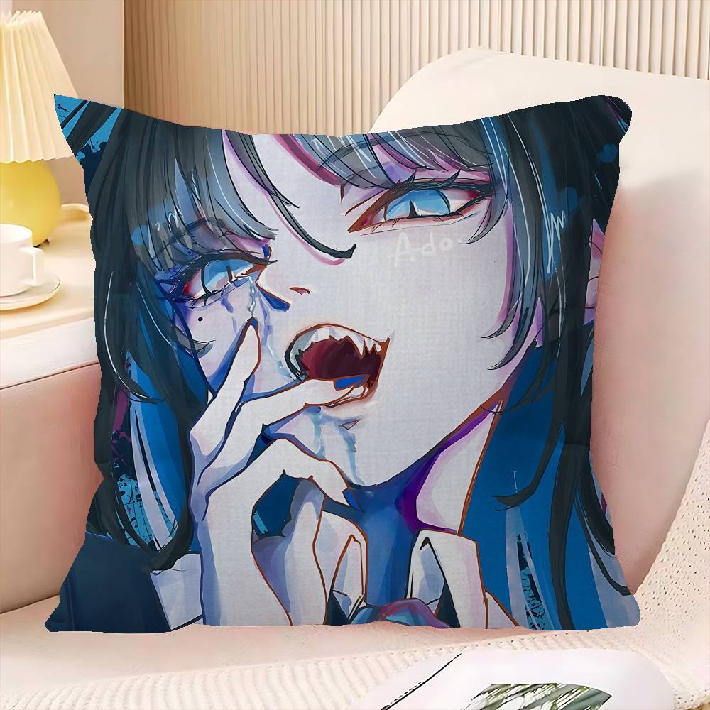 Ado Kyogen X Uta Anmie Pillow Cushion Cover Pillowcase Living Room Sofa Home Decor Customized