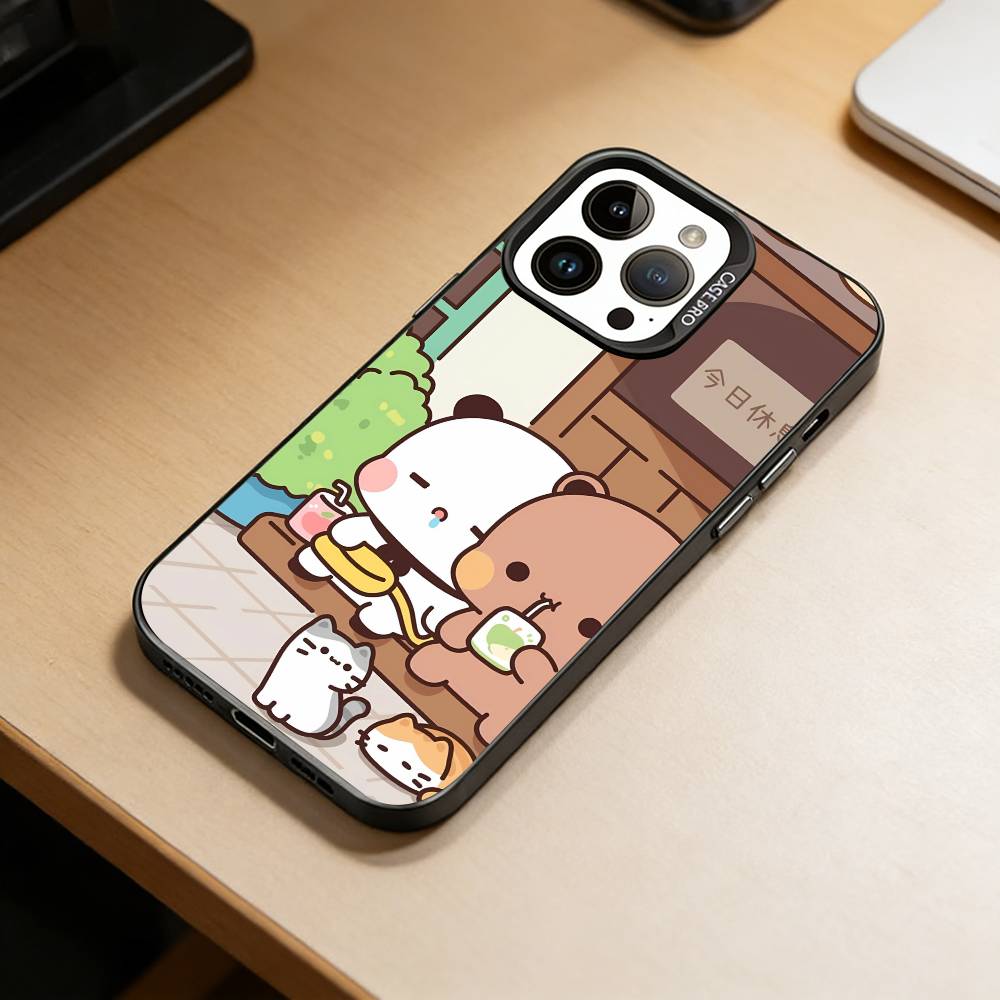 Cute BuBu-DuDu Du Phone Case For iPhone 17,16,15,14,13,12,11 Plus,Pro Max,XS,Colorful Silver Black Cover