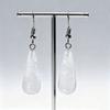 1pc Natural Stone Amethyst Green Aventurine Rose Quartz Tiger Eye Stone Pendant Earrings Bohemian Women's DIY Jewelry