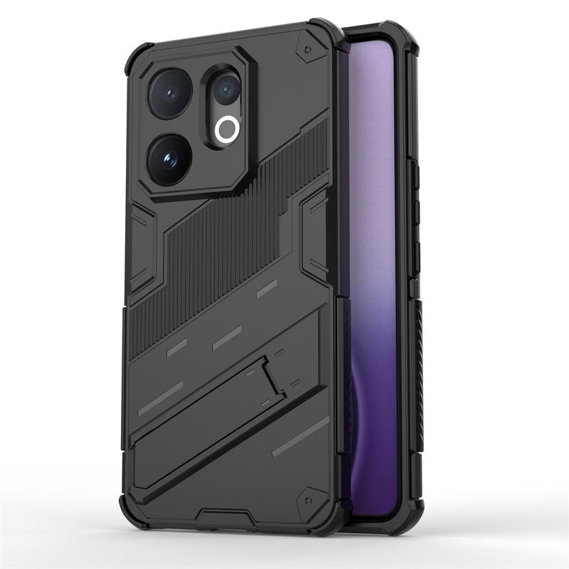

For ViVo V60 Case ViVo V60 T4 Pro Cover Punk Style Holder Durable Bumper Shield Protective Back Phone Cases On ViVo T4 Pro Funda vivo V60 чёрный