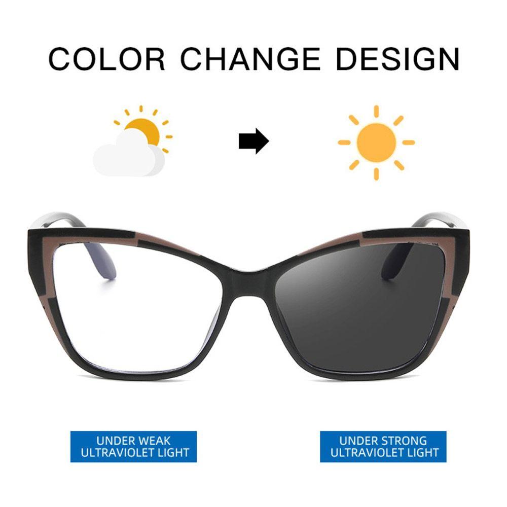 1PC Fashion Luxury Photochromic Anti-blue Light Computer Glasses Frame Flat Glasses Men Women Outdoor Polarized Eyewear