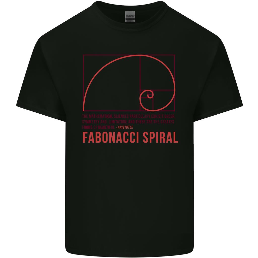 Fibonacci Spiral Mathematics Maths Science Unisexs Light Cotton TShirt