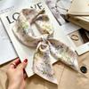 Autumn and winter Maillard cashew square scarf silk scarf women's shirt versatile neck small scarf tied hair decorative scarf