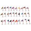30pcs Colorful Fishing Lure Baits Set With Treble Hook Tackle Accessory For Outdoors