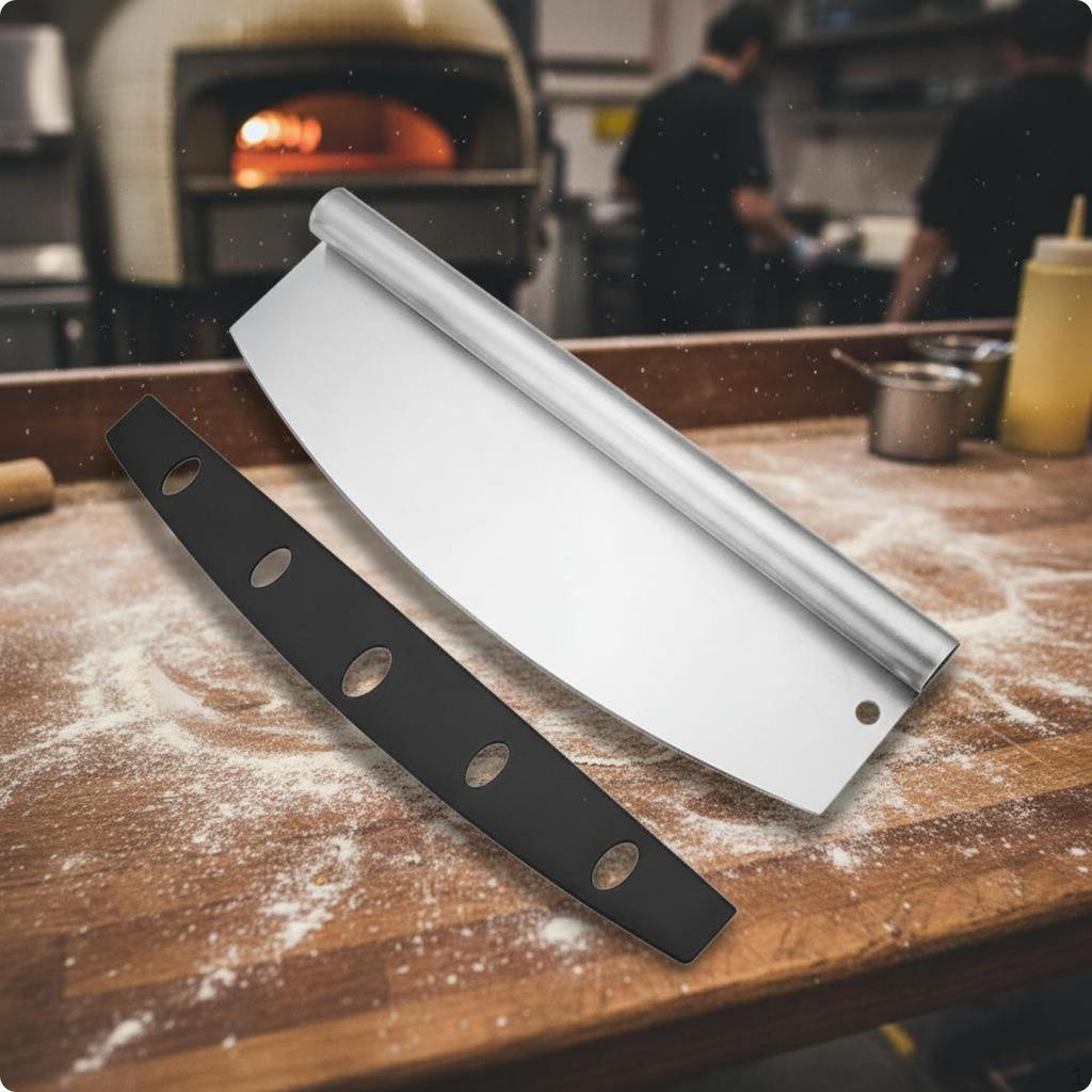 Stainless Steel Pizza Cutter Multifunctional Peel Knife Cooking Tool for Restaurant,